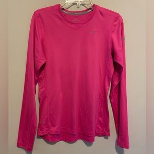 Nike Women’s Pink Dri Fit Long Sleeve Shirt Dry Fit Top Women’s Medium